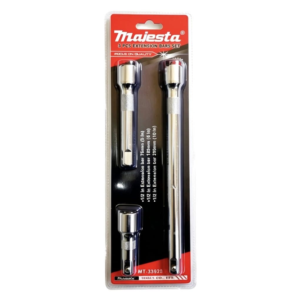3 pc 1/2" Drive Extension Bar Set